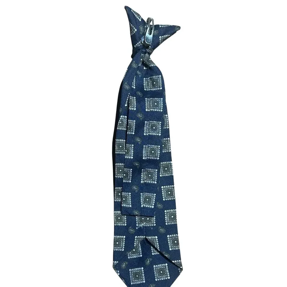 Boys Navy Clip on tie 9 inches long